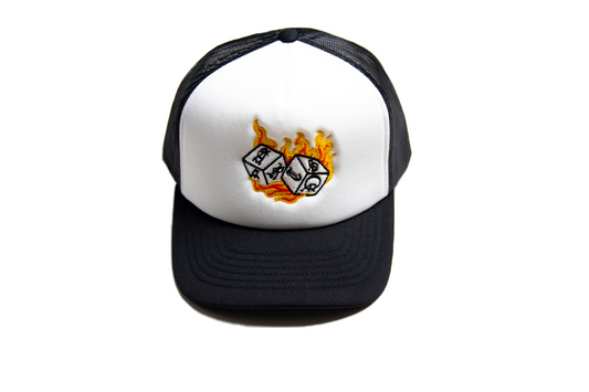 Hot Shooter Trucker Hat (White/Orange)